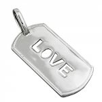 pendant, love, silver 925
