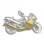 pendant, motorbike, silver 925