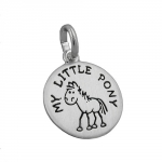 pendant, my little pony, silver 925