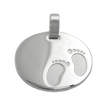 pendant, oval with feet, silver 925