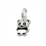 pendant, panda bear, silver 925