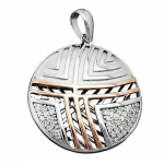 pendant, redgold-plated, silver 925 