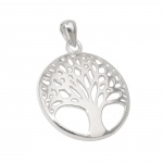 pendant, tree of live, silver 925