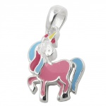 pendant unicorn multicolored silver 925