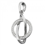 pendant, with zirconias, silver 925 