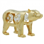 polar bear with crystal elements gold plated
