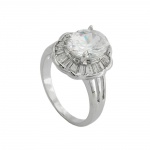 ring cubic zirconia crystal white