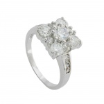 ring cubic zirconia crystal white