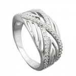 ring, many zirconias, silver 925