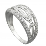 ring with many zirconias silver 925 size 56