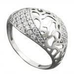ring, with zirconias, silver 925