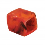 scarf bead slanted red marbled