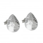 stud earrings drops crystal silver effect