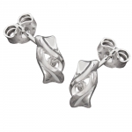 stud earrings, zirconia crystals, silver 925