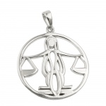zodiac pendant, libra, silver 925