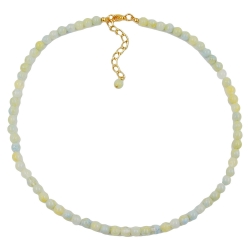 bead chain, beads 6mm, green-white