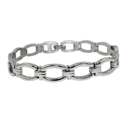 bracelet, 14 links, stainless steel