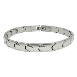 bracelet, 19 links, stainless steel
