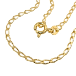 bracelet 19cm open curb chain, 9K GOLD