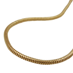 Bracelet 2mm round snake chain shiny gold-plated AMD 19cm