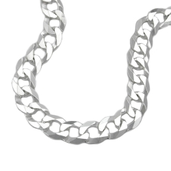 bracelet 6.7mm curb chain flat silver 925 21cm