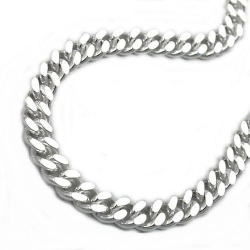 bracelet, curb chain, 4mm, silver 925, 19cm