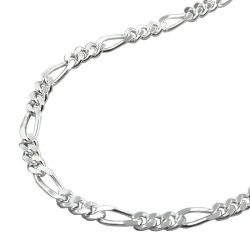 bracelet, thin figaro chain, silver 925, 19cm