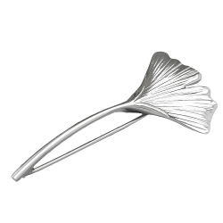 brooch ginkgo leaf, silver 925