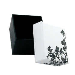 cardboard box, black/white, fashionable