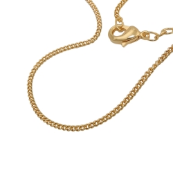 chain, curb, 50cm, gold plated