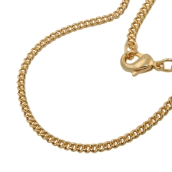 curb chain, 50cm, gold plated