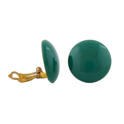 earring clip-on, dark-green