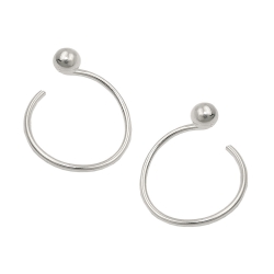 earring ear cuffs spiral ball silver 925