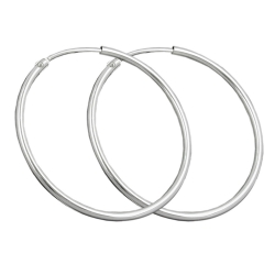 earring, hoop, 32 mm, silver 925 
