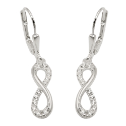 earring infinity zirconia, silver 925