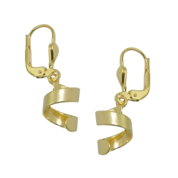 earring, short spiral, 8K GOLD