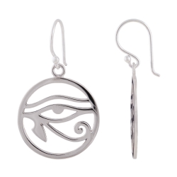 earrings, eye of horus, silver 925