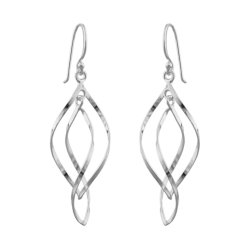 earrings, silver 925