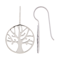 earrings, tree of life, silver 925