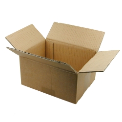 foldable box, high, brown, pre-punched