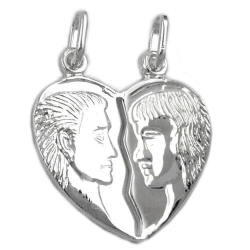 friendship pendant, woman & man, silver 925