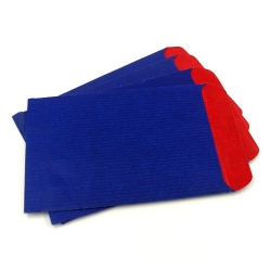 gift bags, 100 pieces, blue outside, red inside