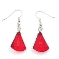 hook earrings red