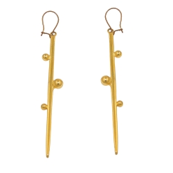 hook earrings unique design gold plated
