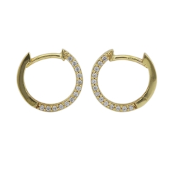 hoop earrings zirconia 9K GOLD