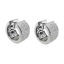 hoop earrings zirconia-white silver 925