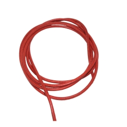 leather cord red , 2mm, 100cm 