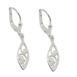 leverback earrings, silver 925