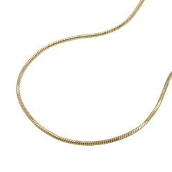 necklace 0.7mm thin snake chain 5-edged 14k gold 42cm