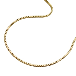 Necklace 0.7mm Venetian Box Chain 9Kt GOLD 38cm